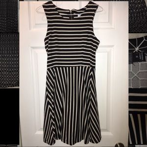 Old Navy Beige&Black striped dress